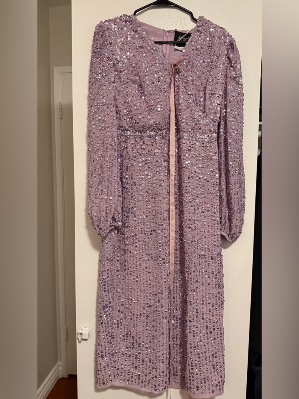 Mac Duggal Lavender Sequin Evening Gown